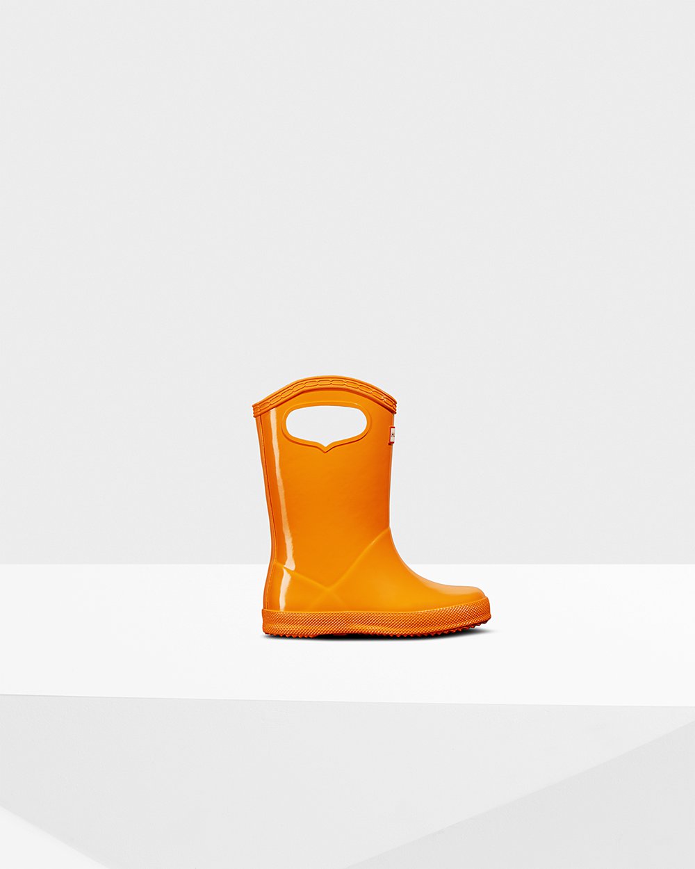 Botas de Lluvia Hunter Niños - Original First Classic Grab Handle Gloss - Naranjas - GAXNWTI-19